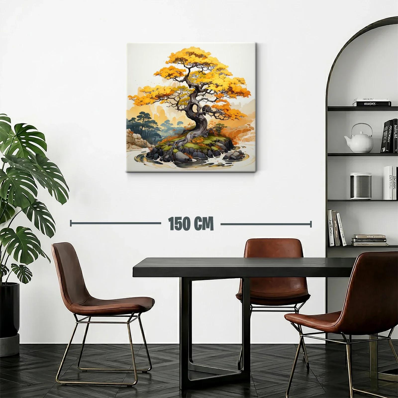 Árbol otoñal con vibrantes tonos amarillos y naranjas — miniatura 2