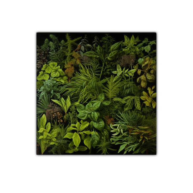 Naturaleza exuberante en tonos verdes vibrantes para decorar