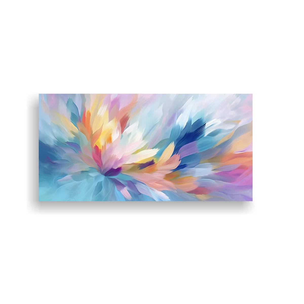 Cuadro flor abstracta con estallido radial