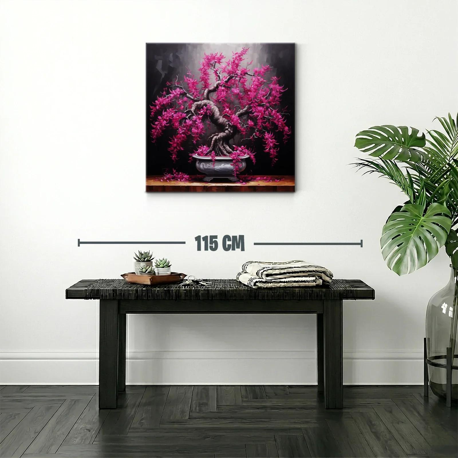 Armonía floral en bonsái con vibrantes tonos fucsia — miniatura 2