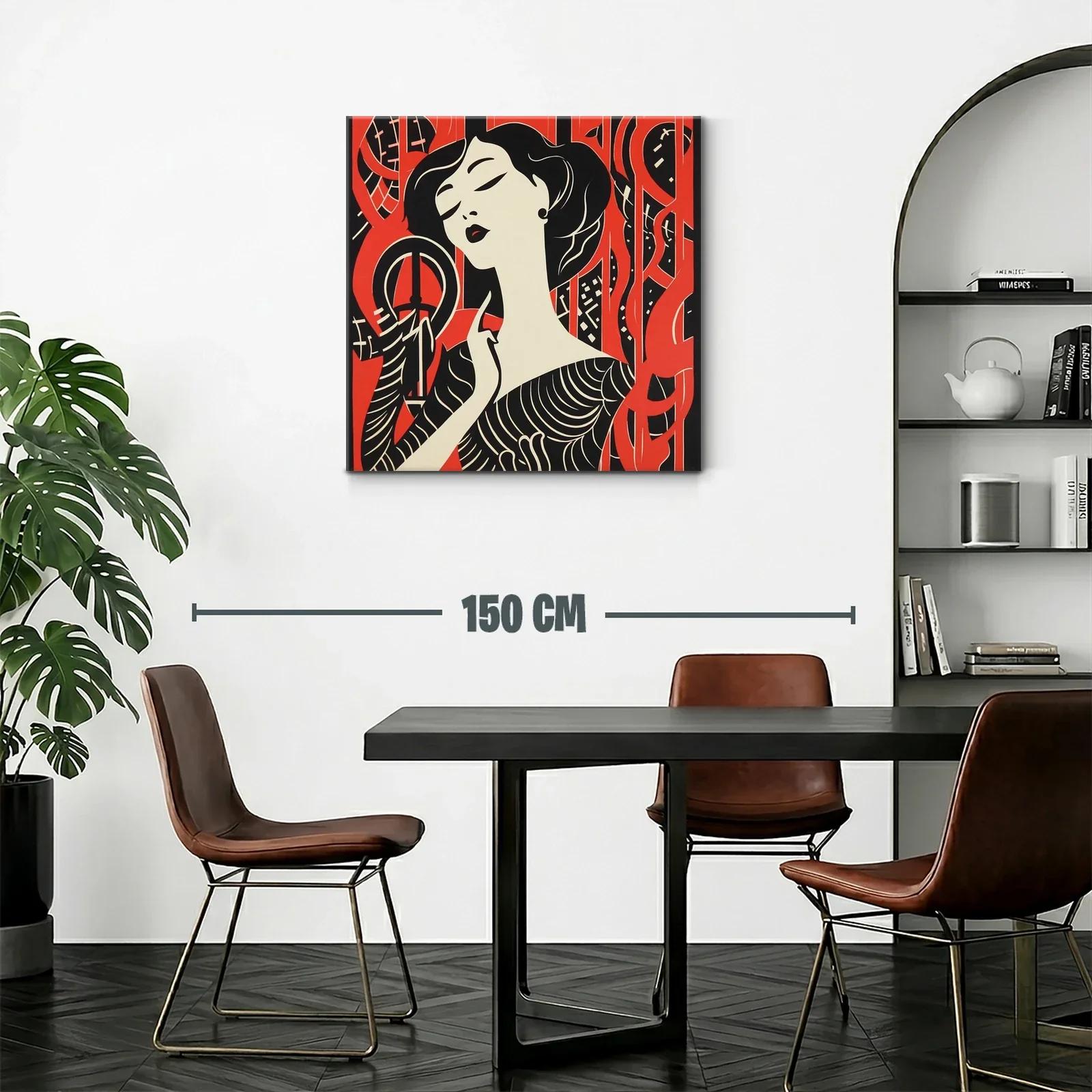 Retrato femenino en estilo art déco con contrastes intensos — miniatura 2