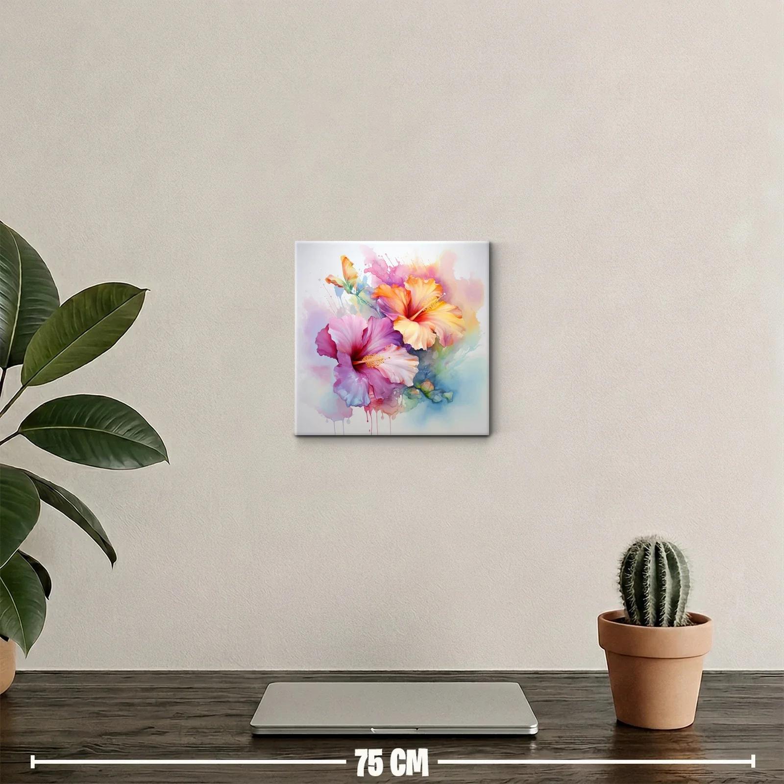 Cuadro decorativo con flores vibrantes y delicadas — miniatura 2
