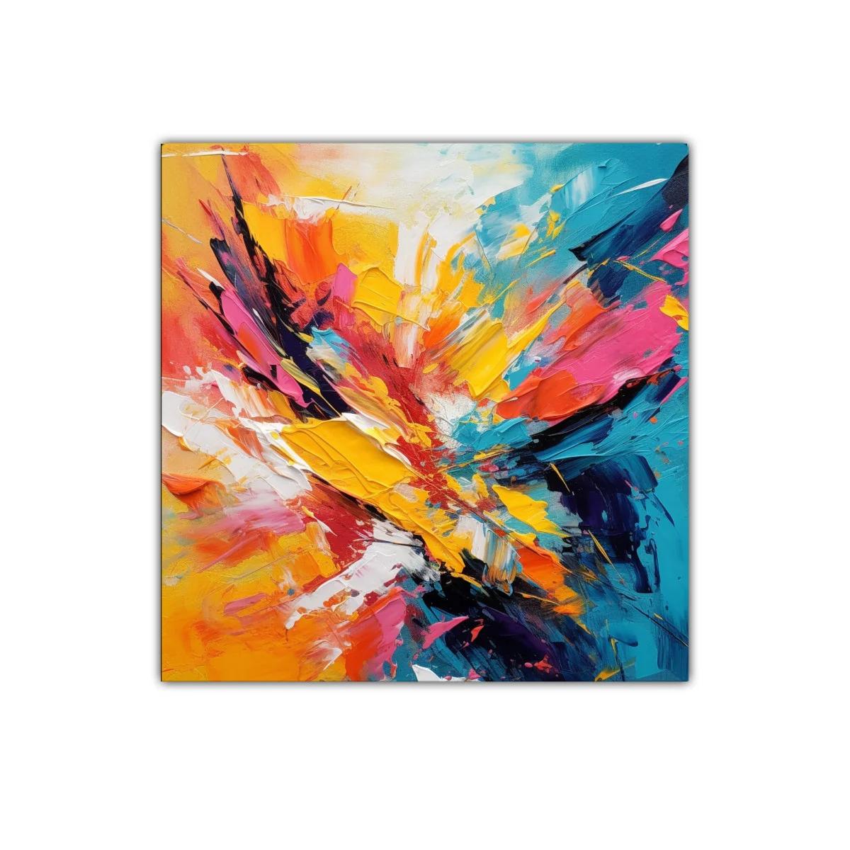 Arte abstracto vibrante con explosión de color brillante