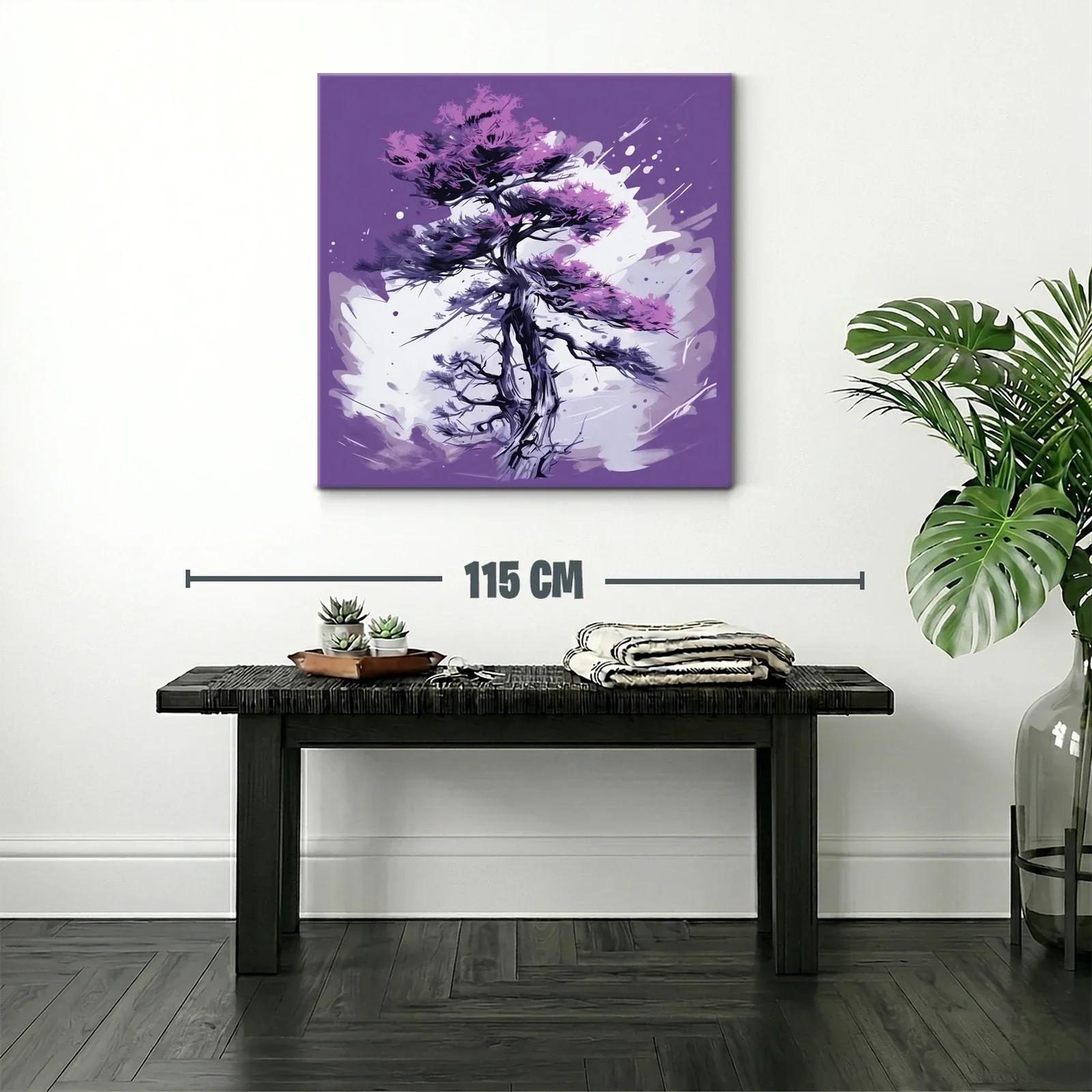 Árbol abstracto con vibrantes tonos morados y lilas — miniatura 2