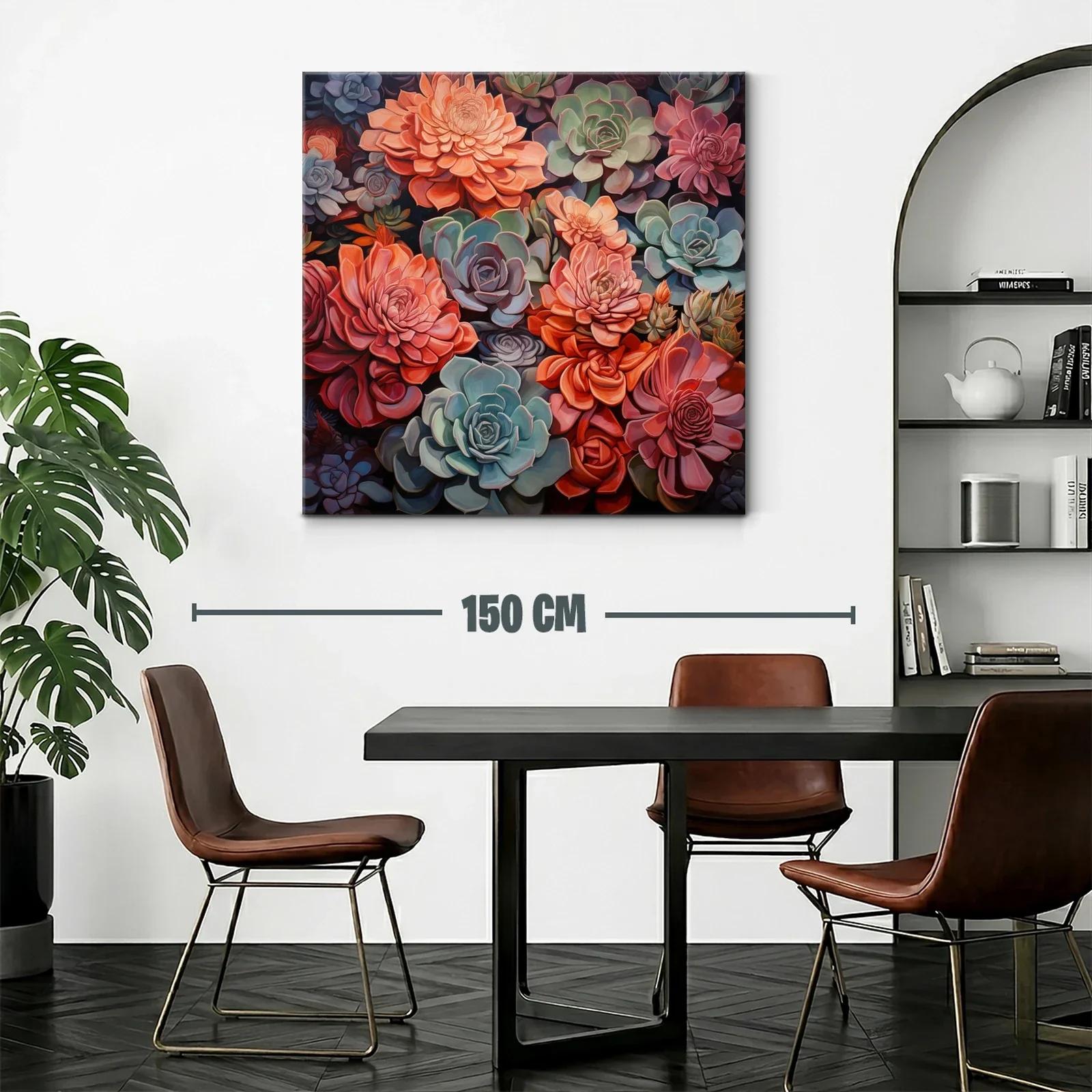 Vibrante composición de flores en tonos cálidos y fríos — miniatura 2
