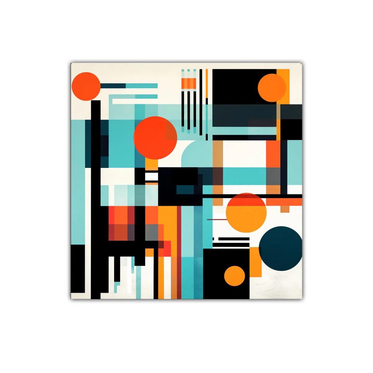 Composición abstracta con formas geométricas y colores vivos — imagen principal