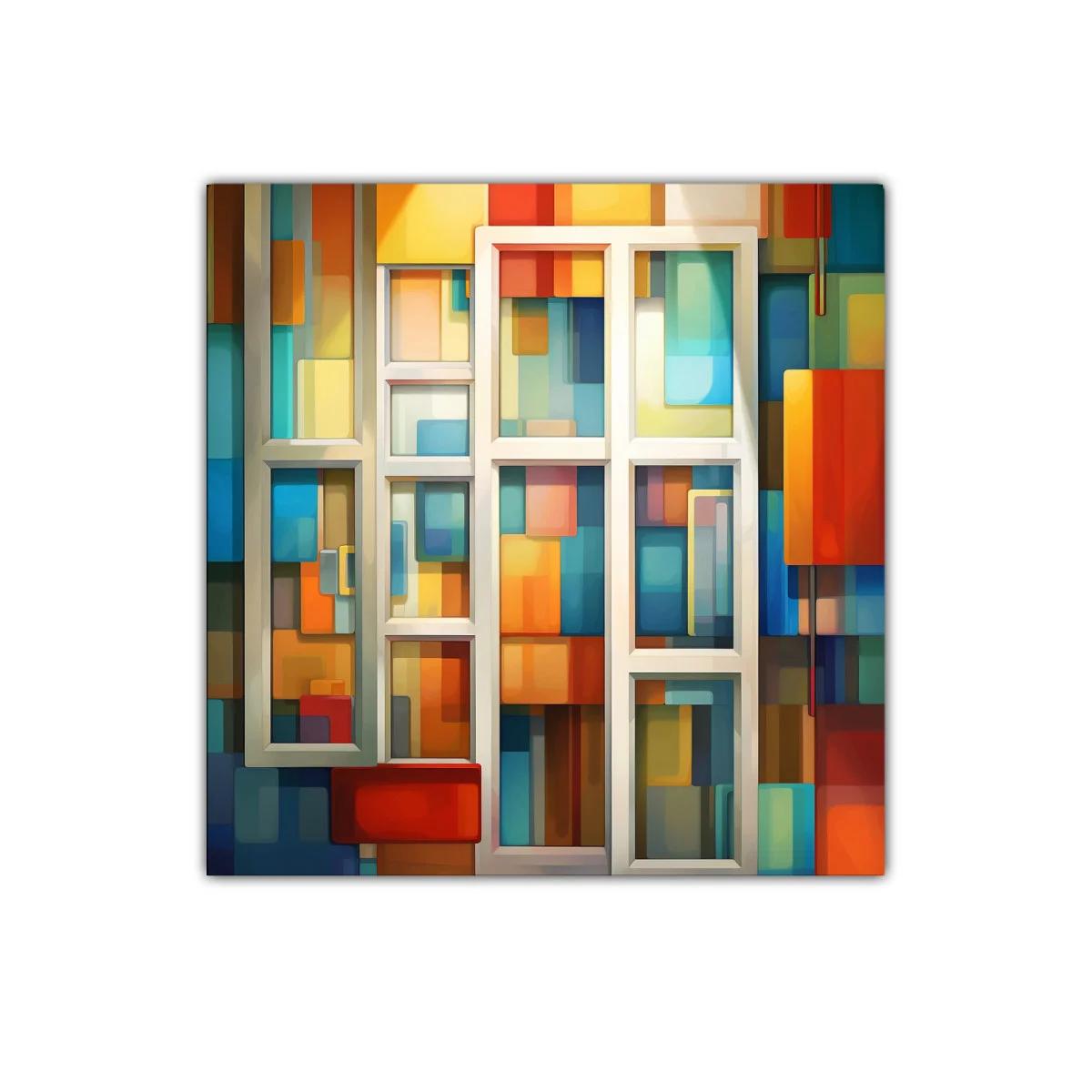 Composición Abstracta con Formas Geométricas y Colores Vivos — imagen principal