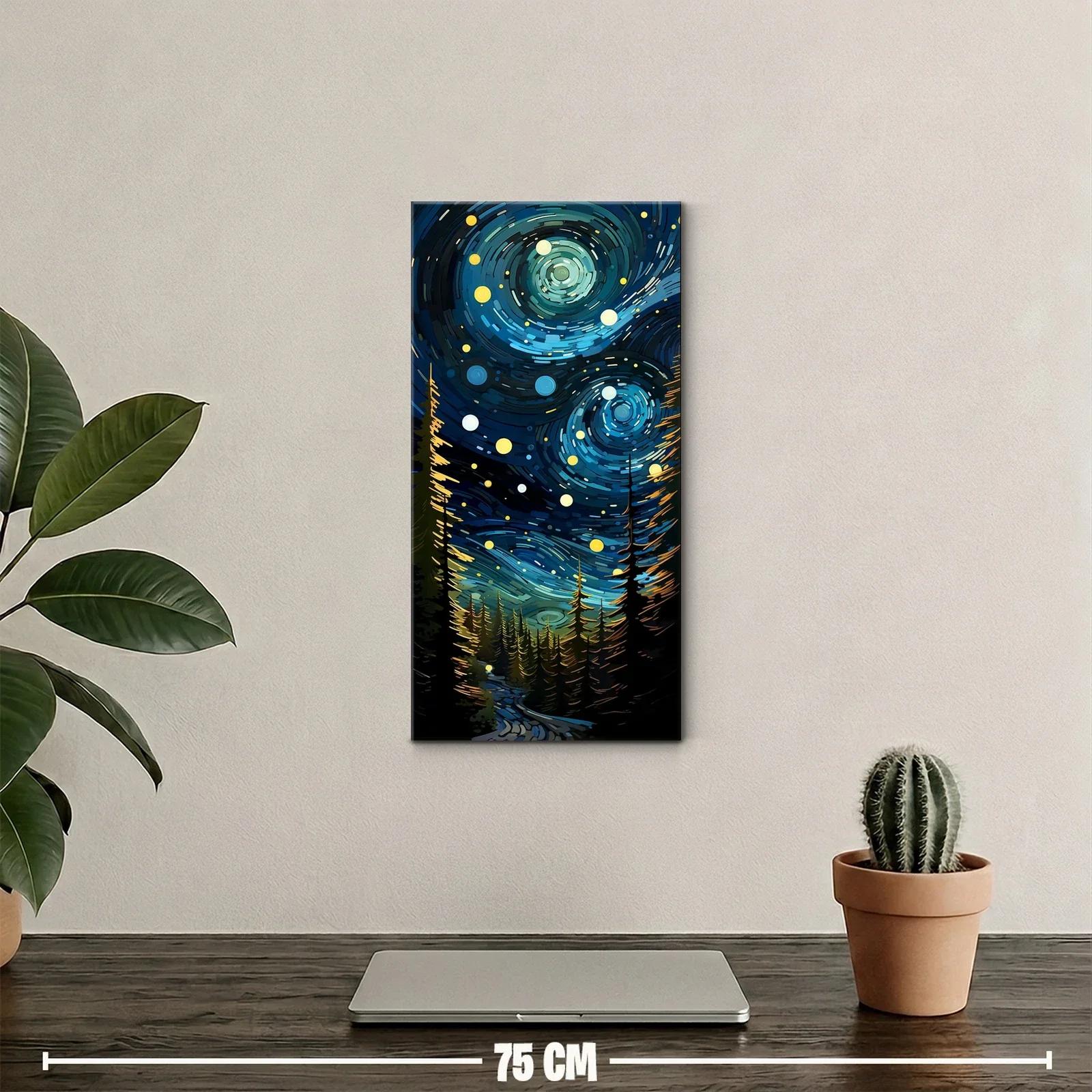 Cuadro cielo nocturno con remolinos estelares — miniatura 2