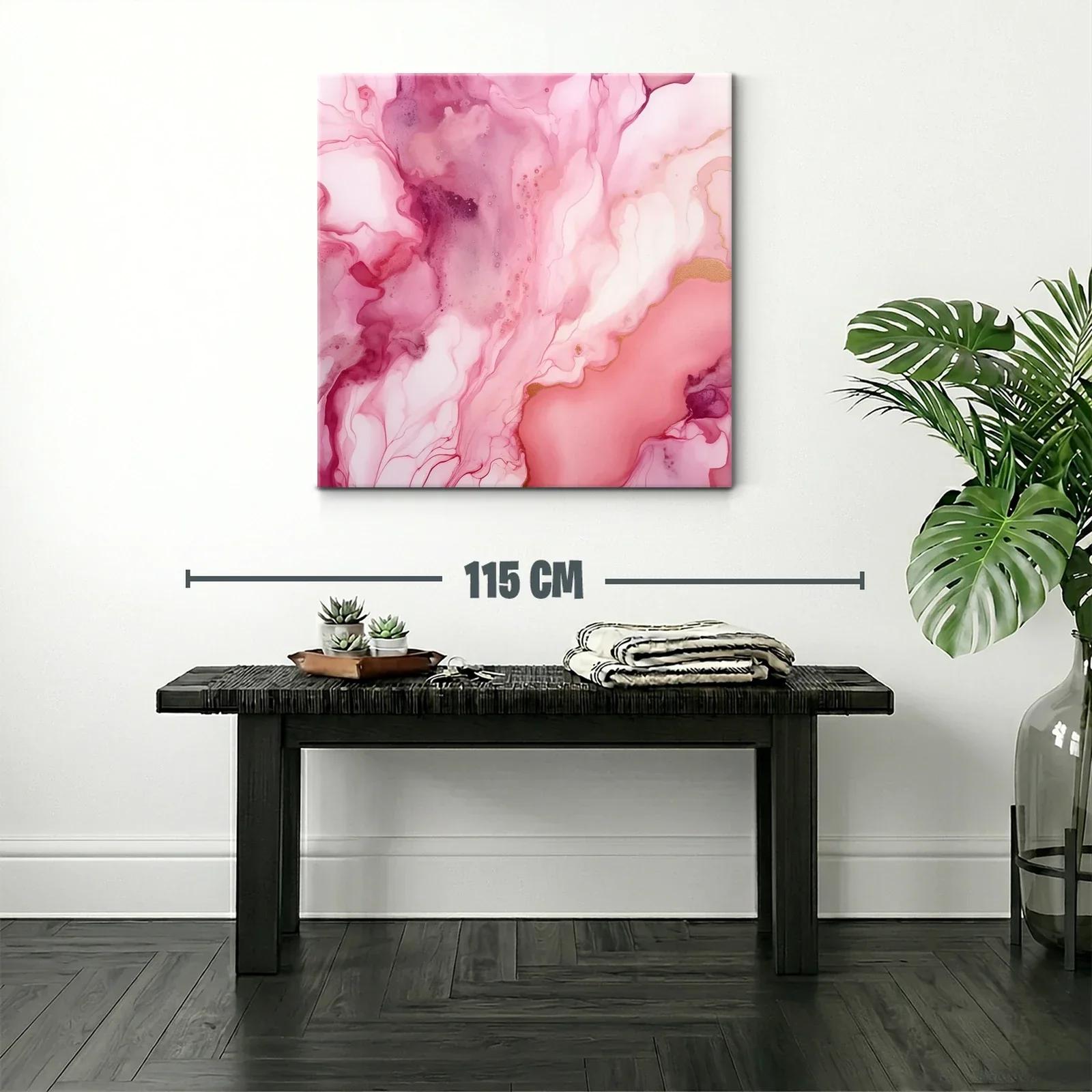 Abstracto fluido en tonos rosas con toques dorados suaves — miniatura 2