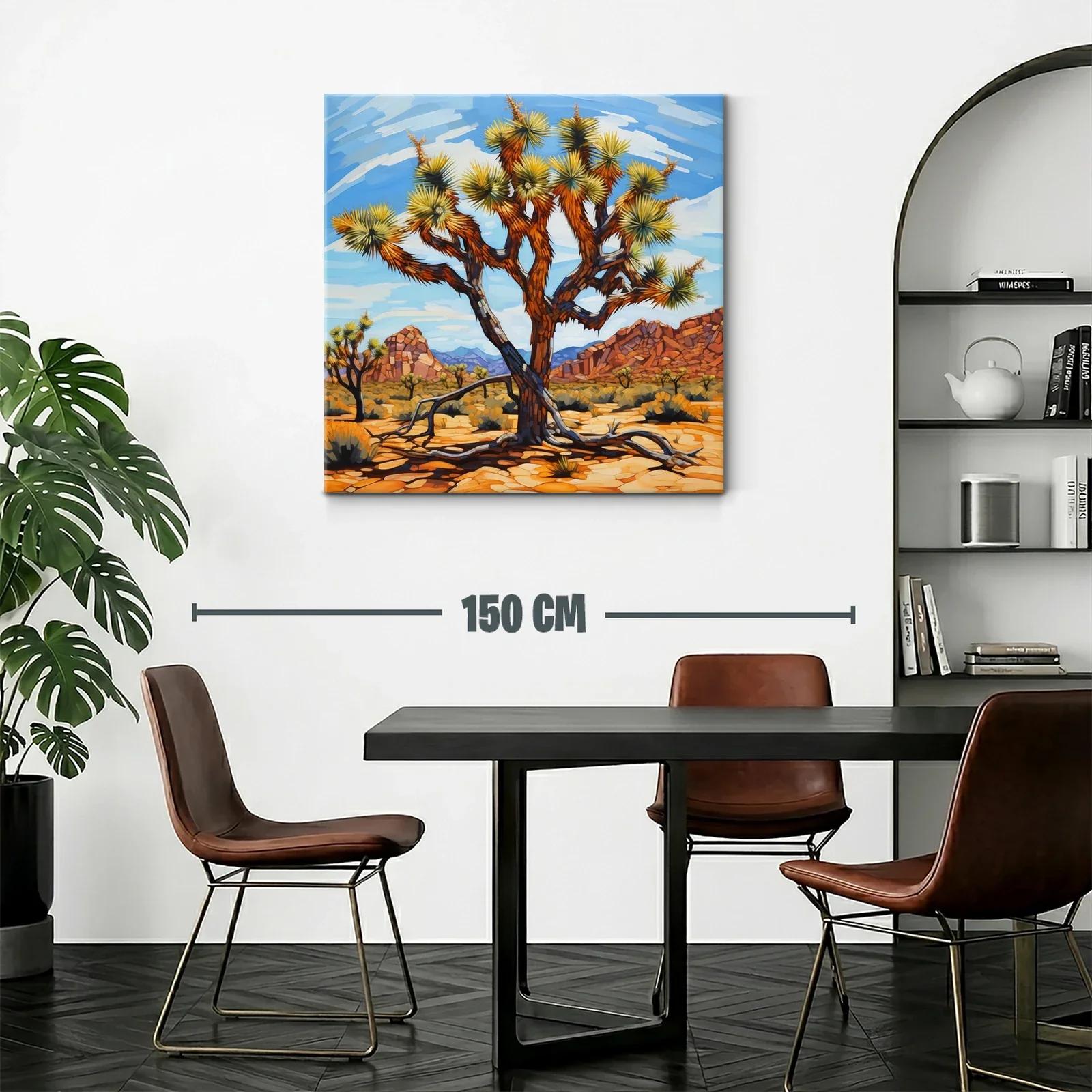 Árbol desértico con paisaje de rocas y cielo despejado — miniatura 2