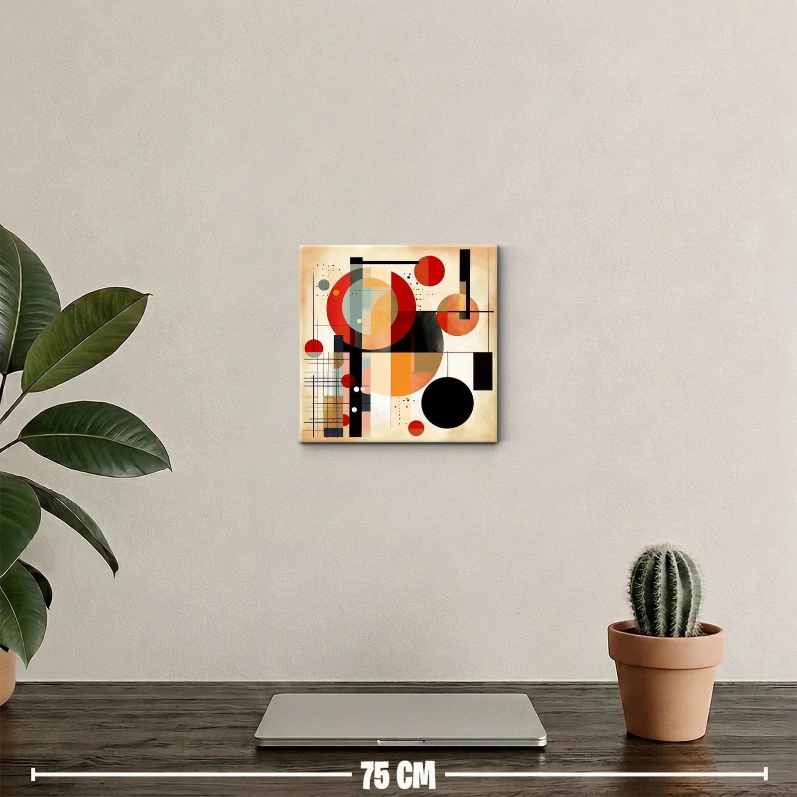 Composición abstracta con círculos y líneas geométricas — miniatura 2
