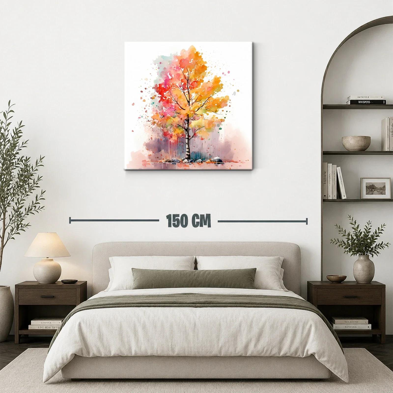 Árbol vibrante con tonos cálidos y contrastes suaves — miniatura 3
