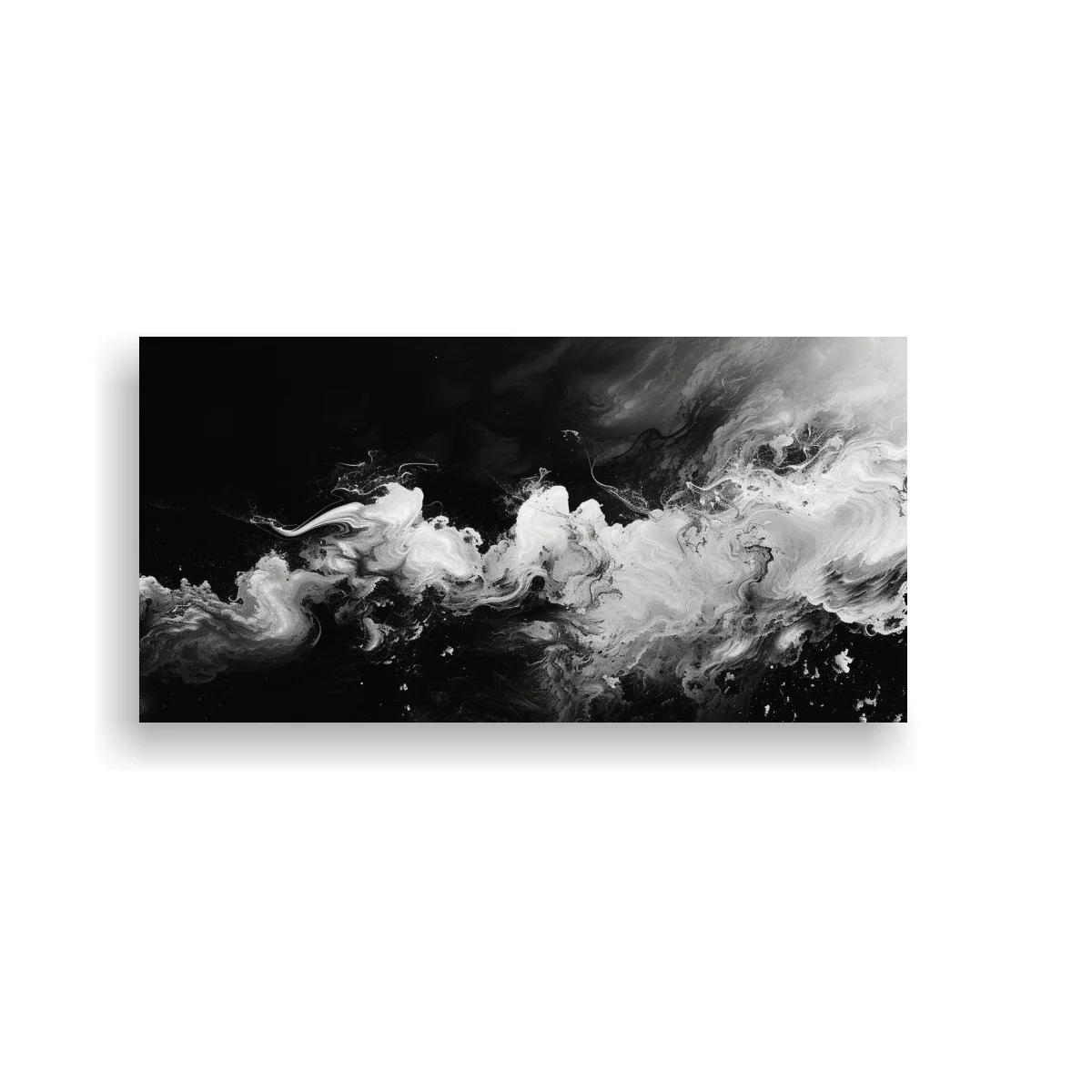 Cuadro nube de humo blanco sobre negro — imagen principal