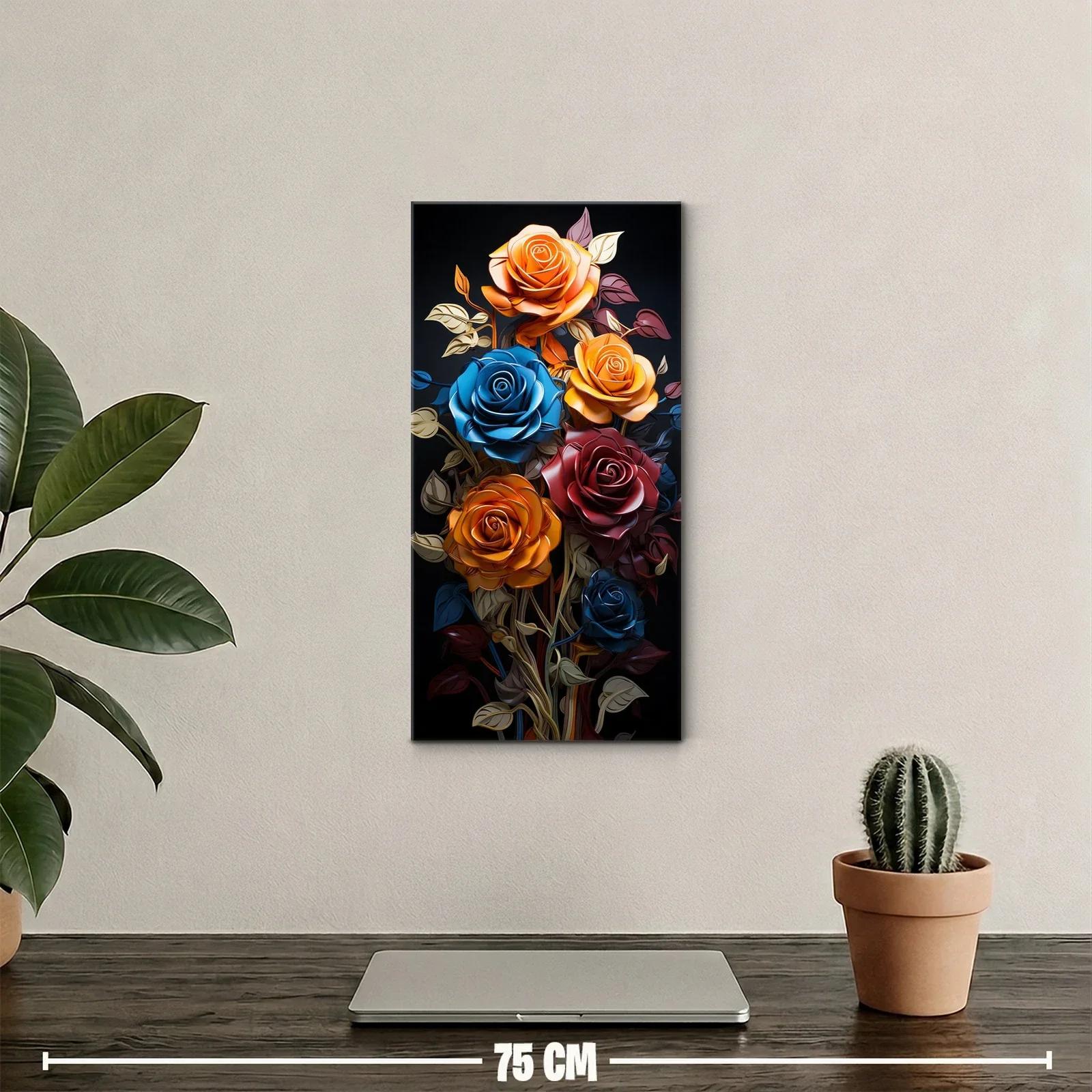 Cuadro ramo de rosas de cinco flores grandes — miniatura 2