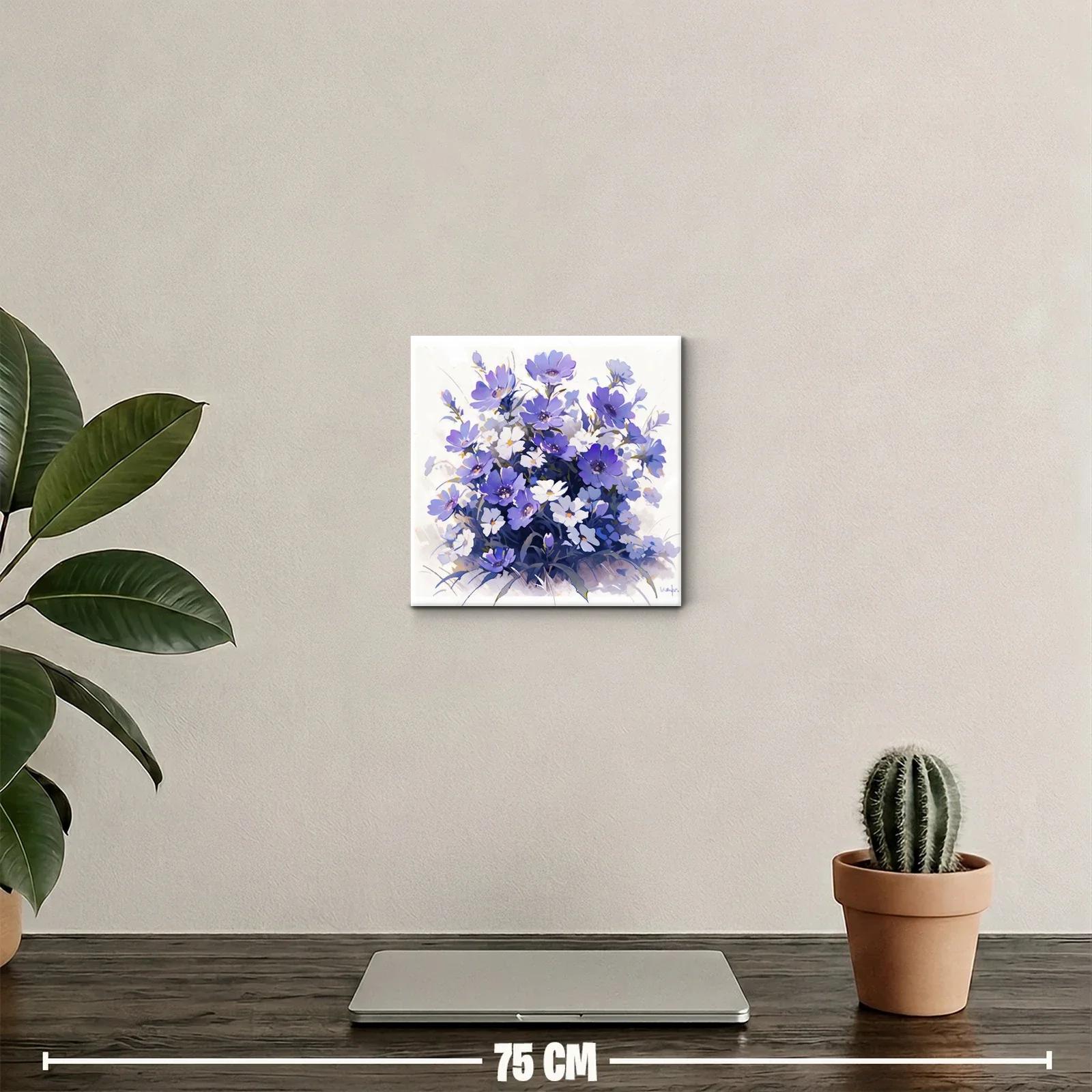 Ramo delicado en tonos morados y blancos para decorar — miniatura 2