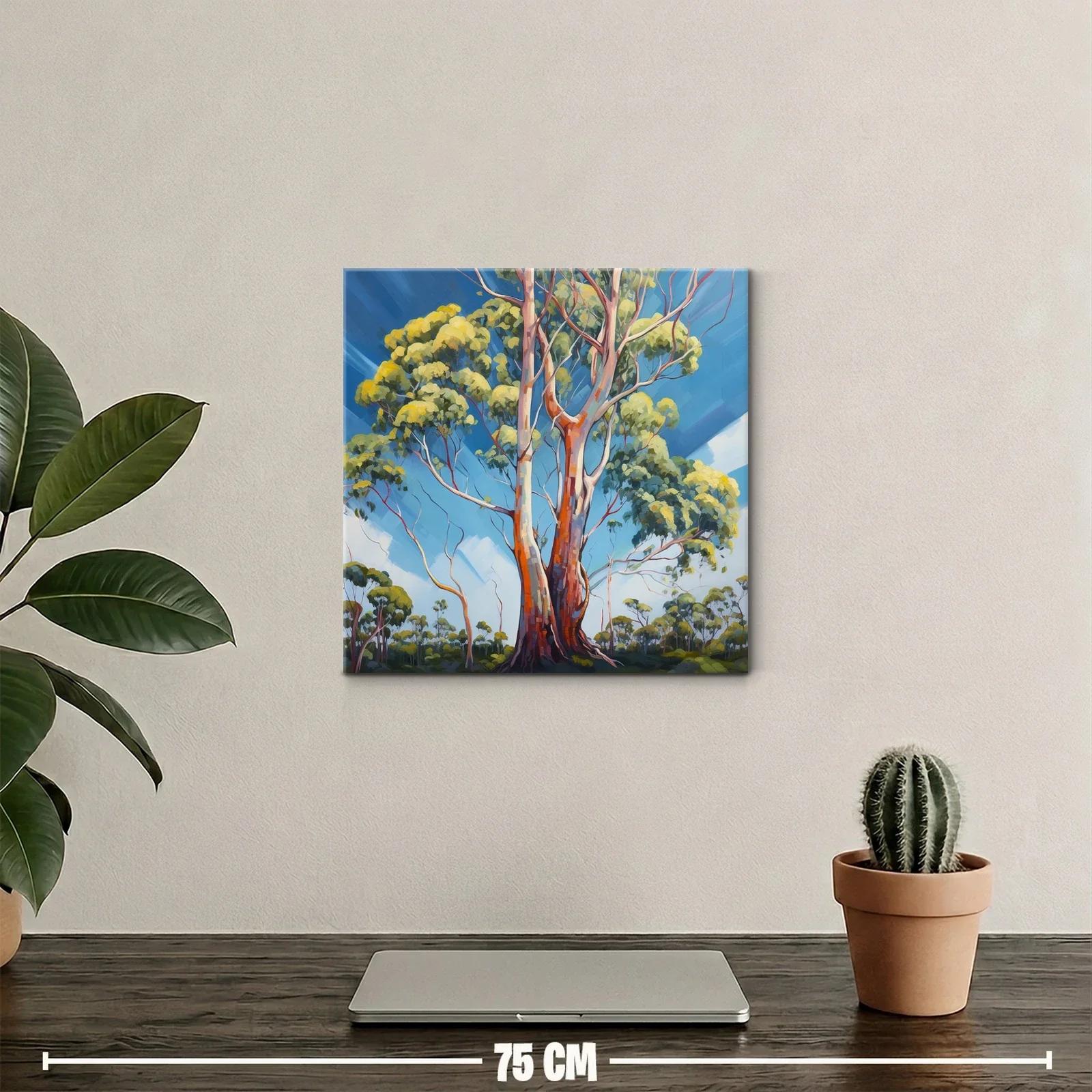 Árboles bajo un cielo azul vibrante en paisaje natural — miniatura 2