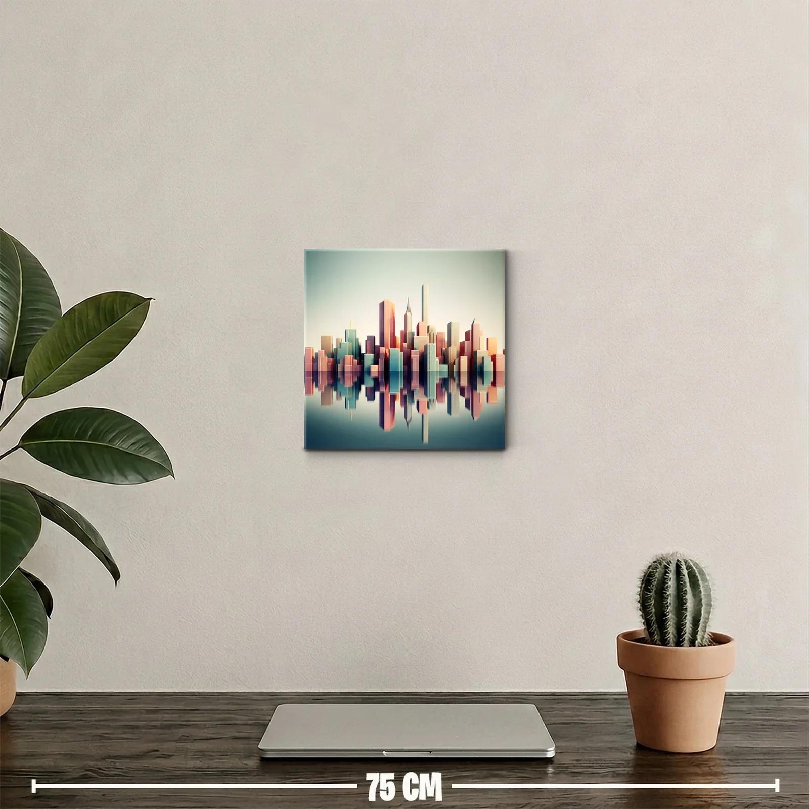 Reflejos urbanos en tonos pastel suaves y equilibrados — miniatura 2