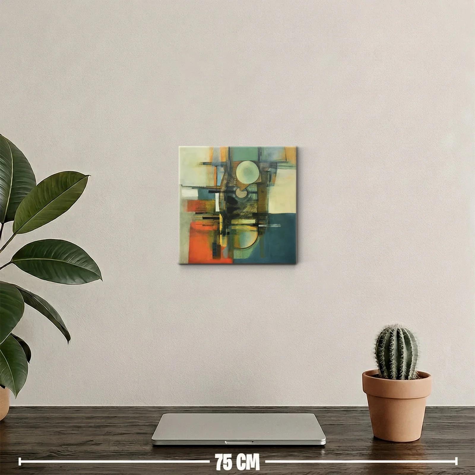 Composición abstracta con formas geométricas y tonos cálidos — miniatura 2