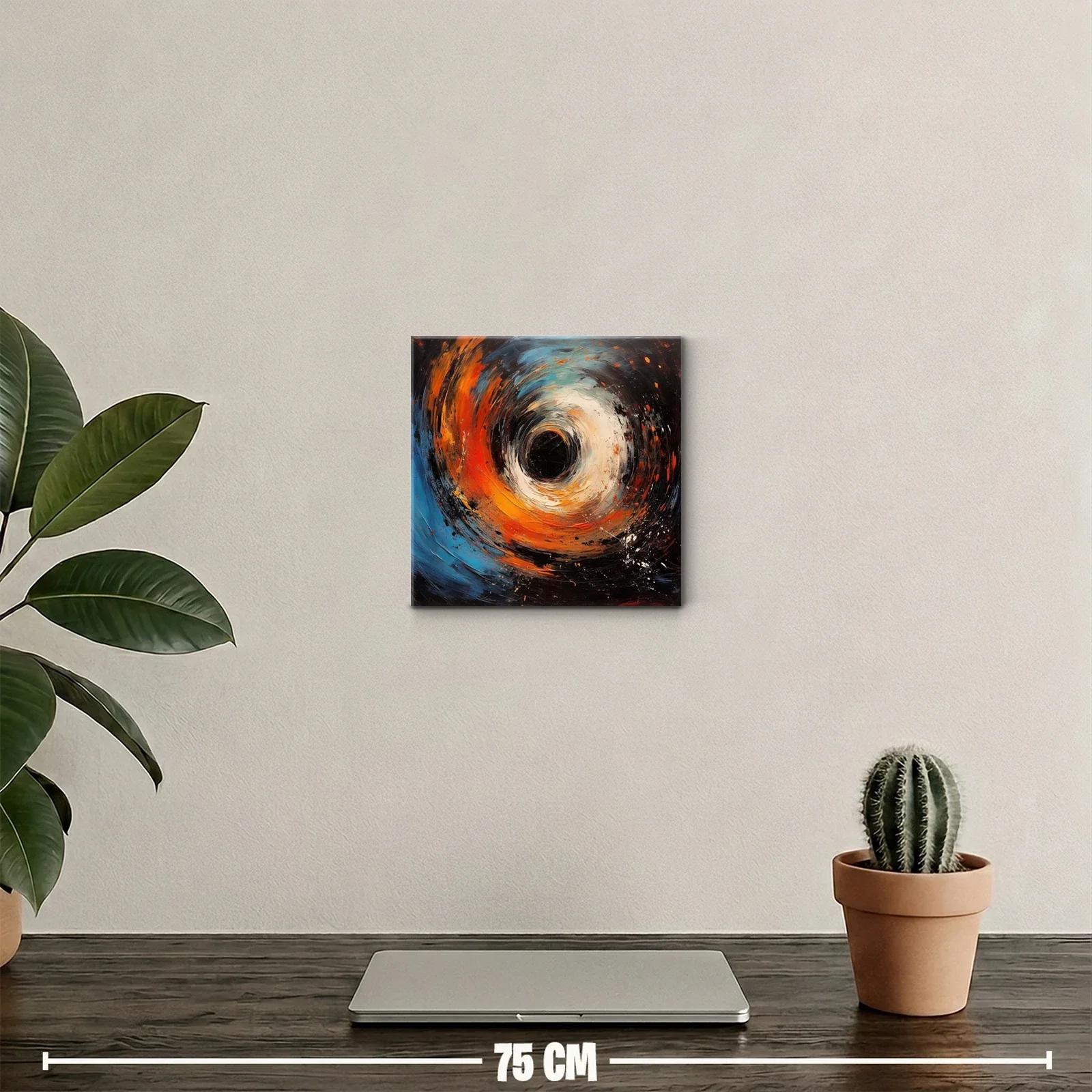 Cuadro abstracto remolino de colores vibrantes y energía — miniatura 2