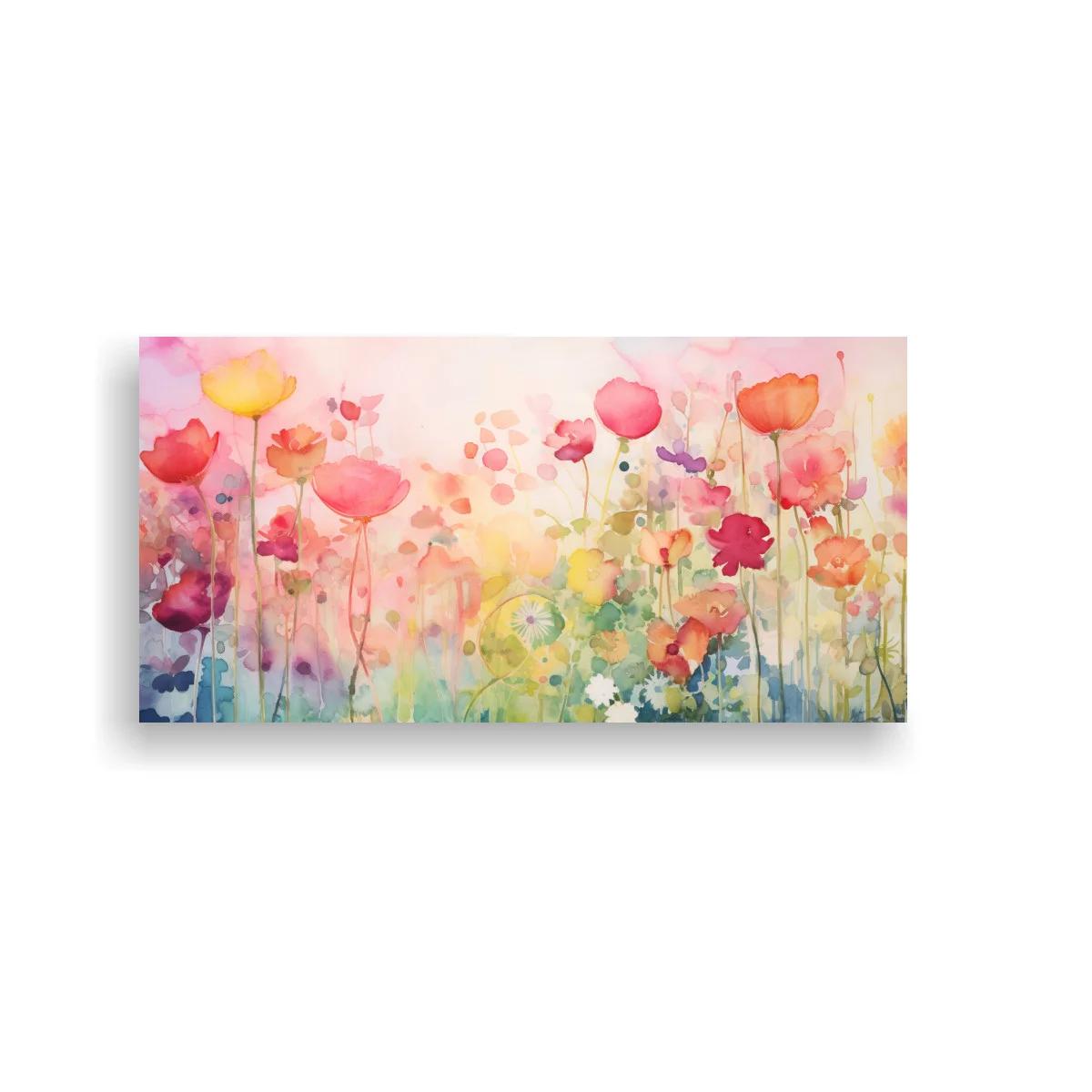 Cuadro campo de amapolas con veladuras de color — imagen principal