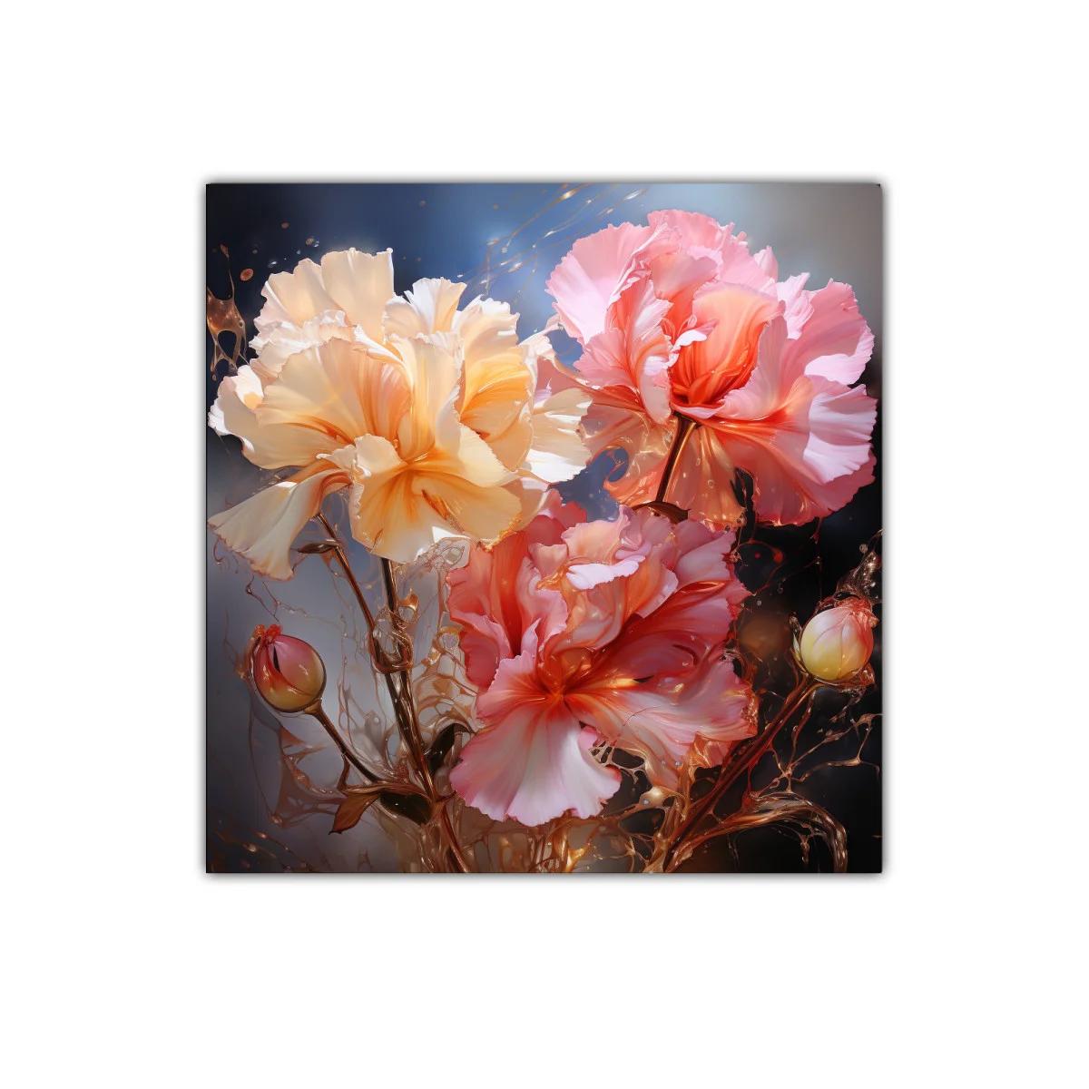 Cuadro floral con delicados tonos pastel y movimiento etéreo — imagen principal