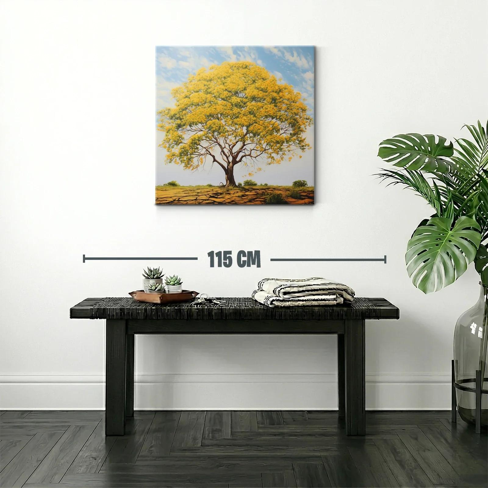 Árbol Dorado en Paisaje Cálido y Sereno — miniatura 2
