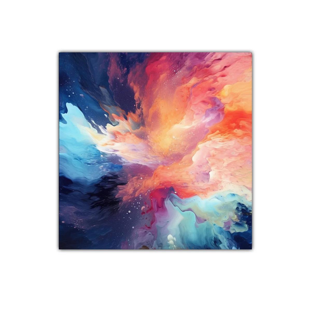Cuadro abstracto explosión de color y energía vibrante — imagen principal