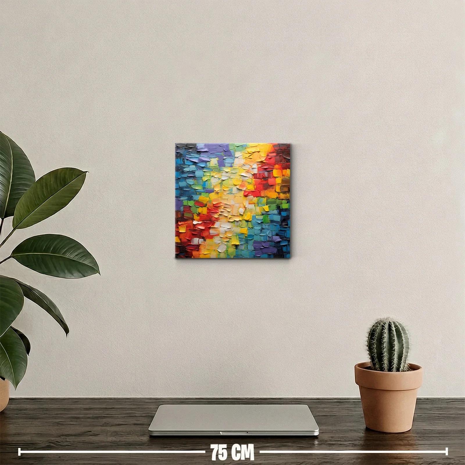 Cuadro abstracto con vibrantes tonos arcoíris — miniatura 2