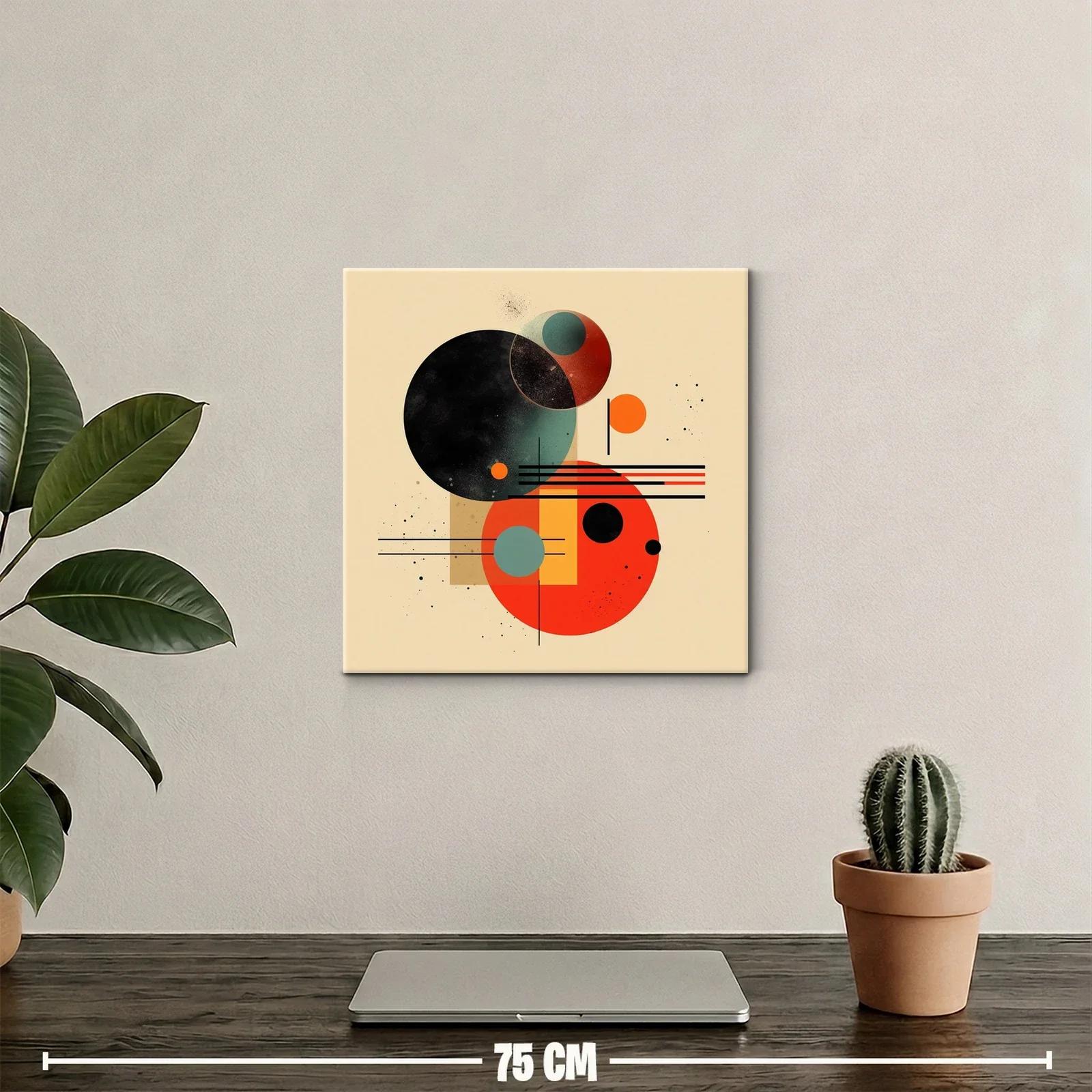 Composición geométrica en tonos cálidos y contrastes vivos — miniatura 2