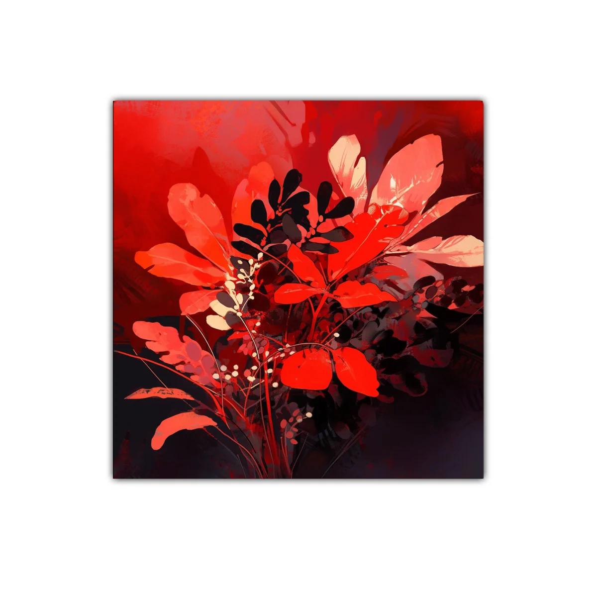 Cuadro decorativo con flores vibrantes y tonos intensos — imagen principal