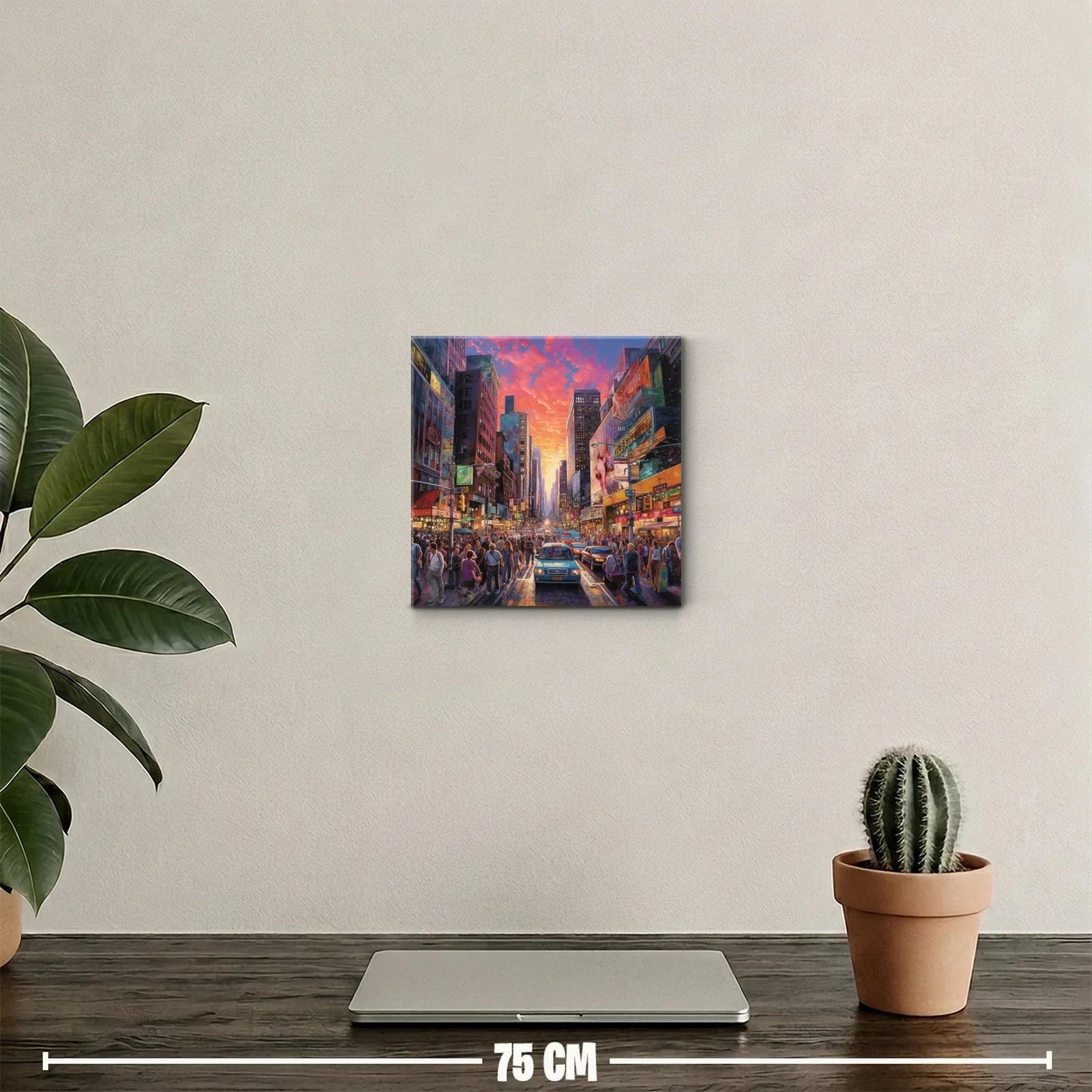 Atardecer vibrante en la ciudad con luces y movimiento — miniatura 2