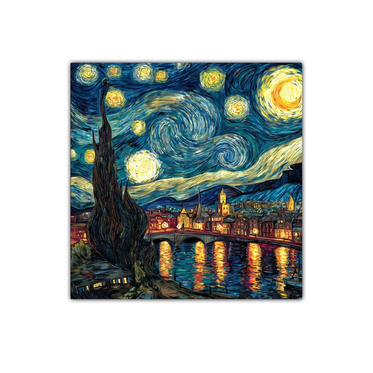 Cuadro decorativo inspirado en el cielo estrellado nocturno — imagen principal