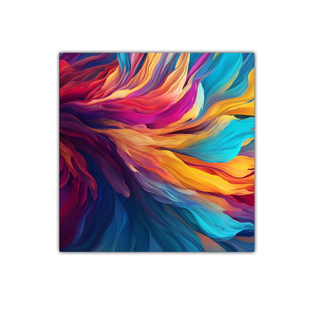 Cuadro abstracto con explosión de colores vibrantes — imagen principal