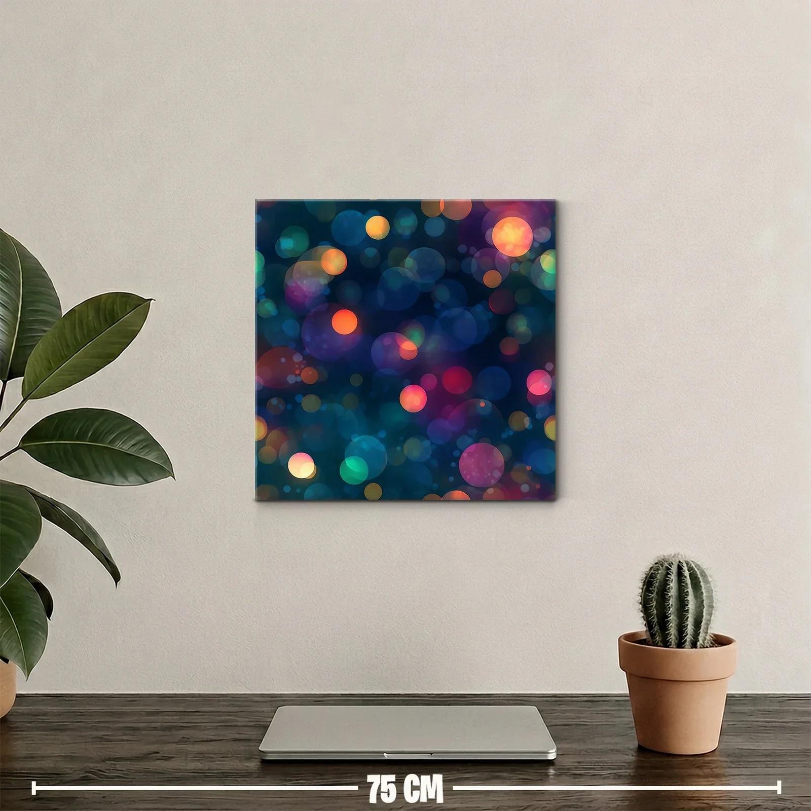 Composición abstracta de círculos luminosos en tonos vibrantes — miniatura 2