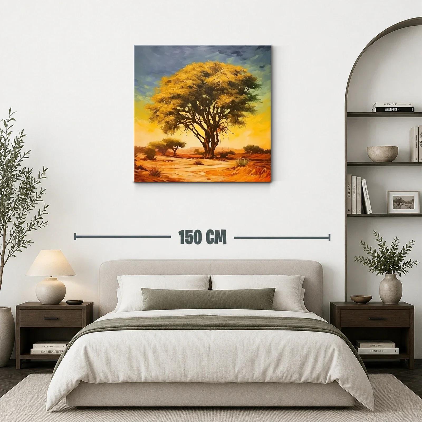 Árbol solitario en paisaje desértico al atardecer — miniatura 3