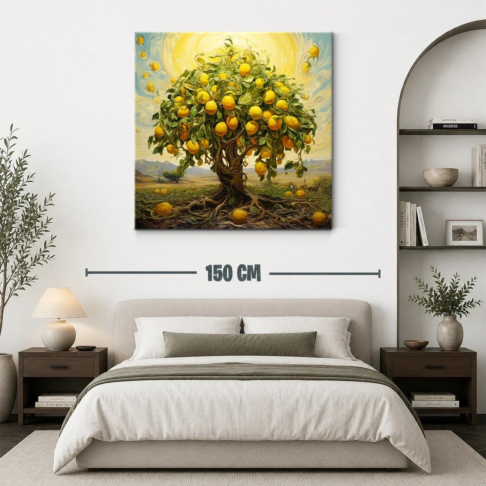 Árbol frutal irradiando frescura y vitalidad amarilla — miniatura 3