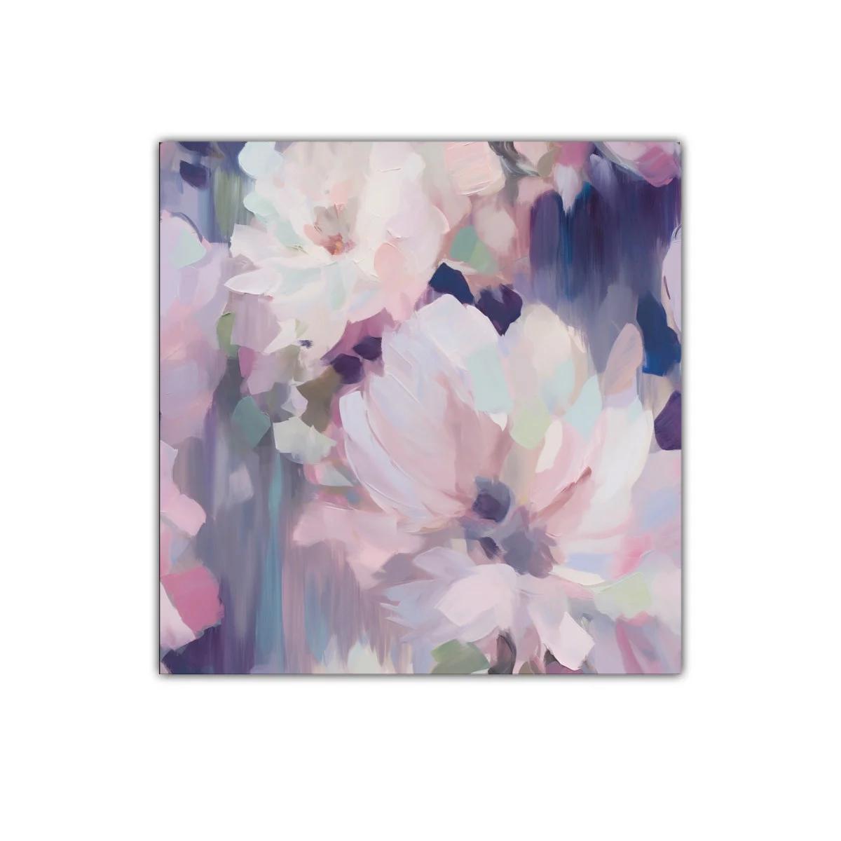 Cuadro floral en tonos pastel para ambiente elegante