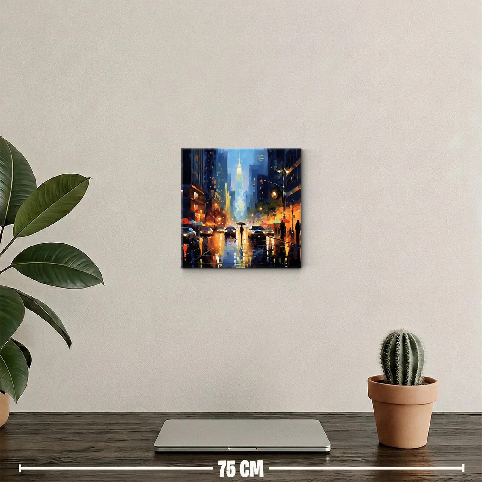Atardecer Urbano con Reflejos y Luces Vibrantes — miniatura 2