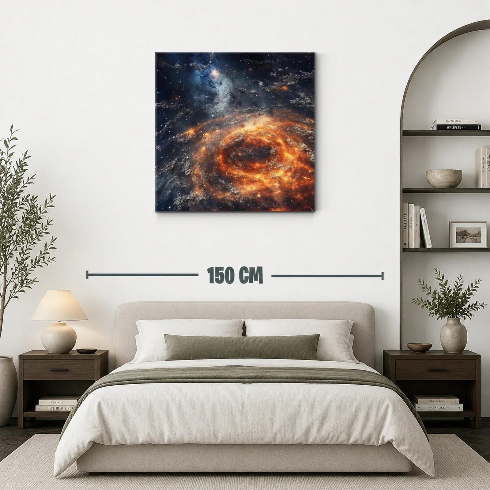 Galaxia en llamas con destellos cósmicos vibrantes — miniatura 3