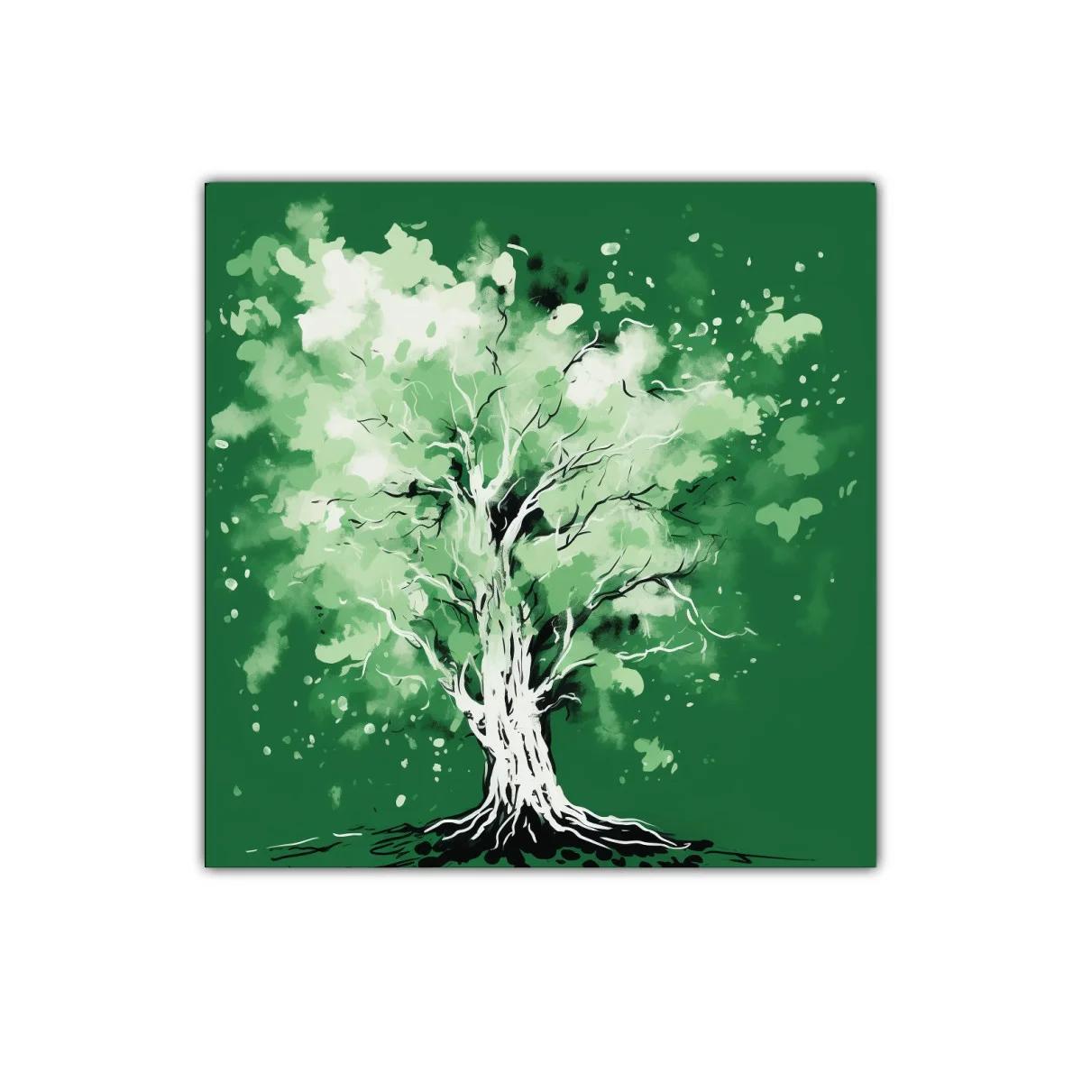 Árbol verde con estilo acuarela y toque artístico — imagen principal