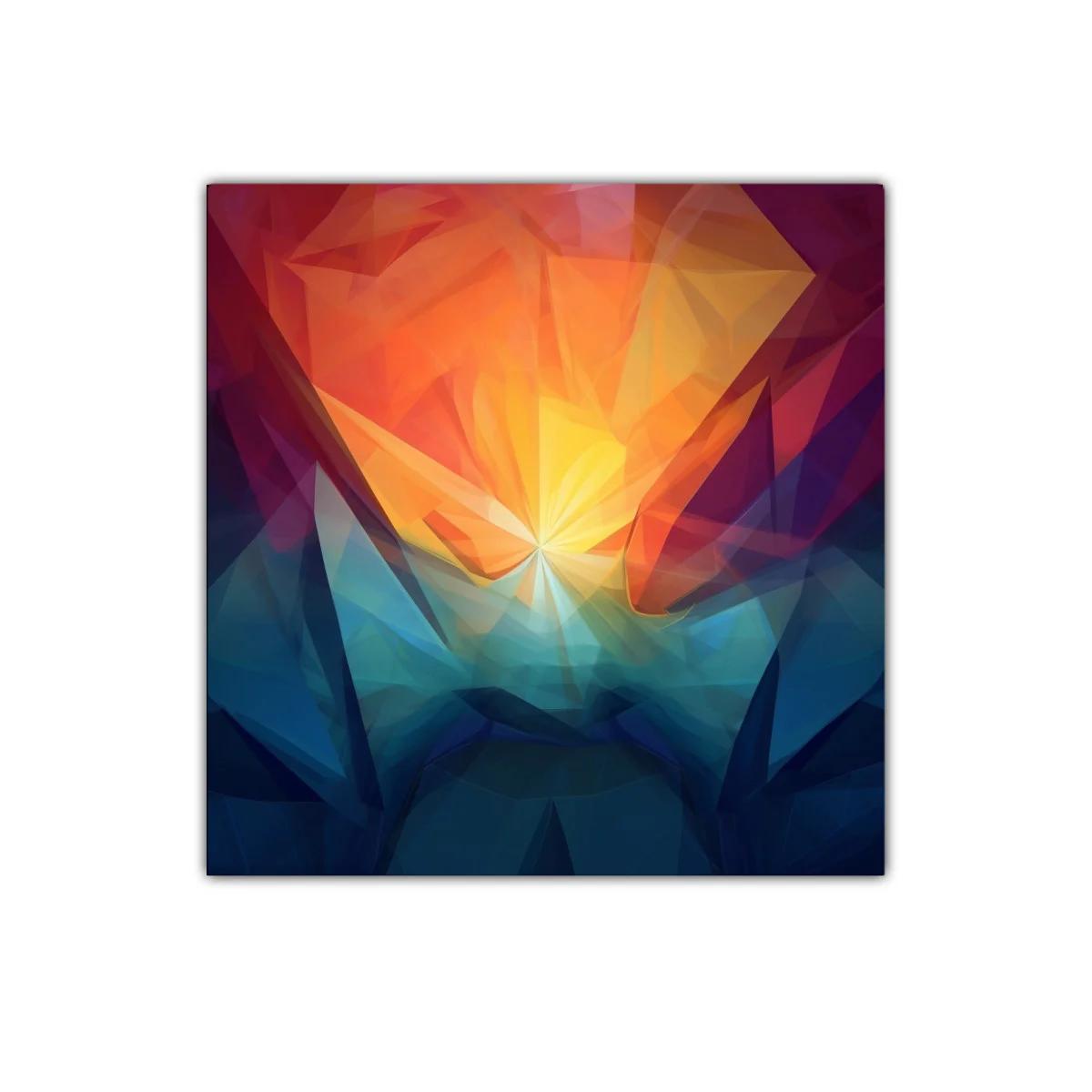 Explosión de luz y color con formas geométricas intensas — imagen principal