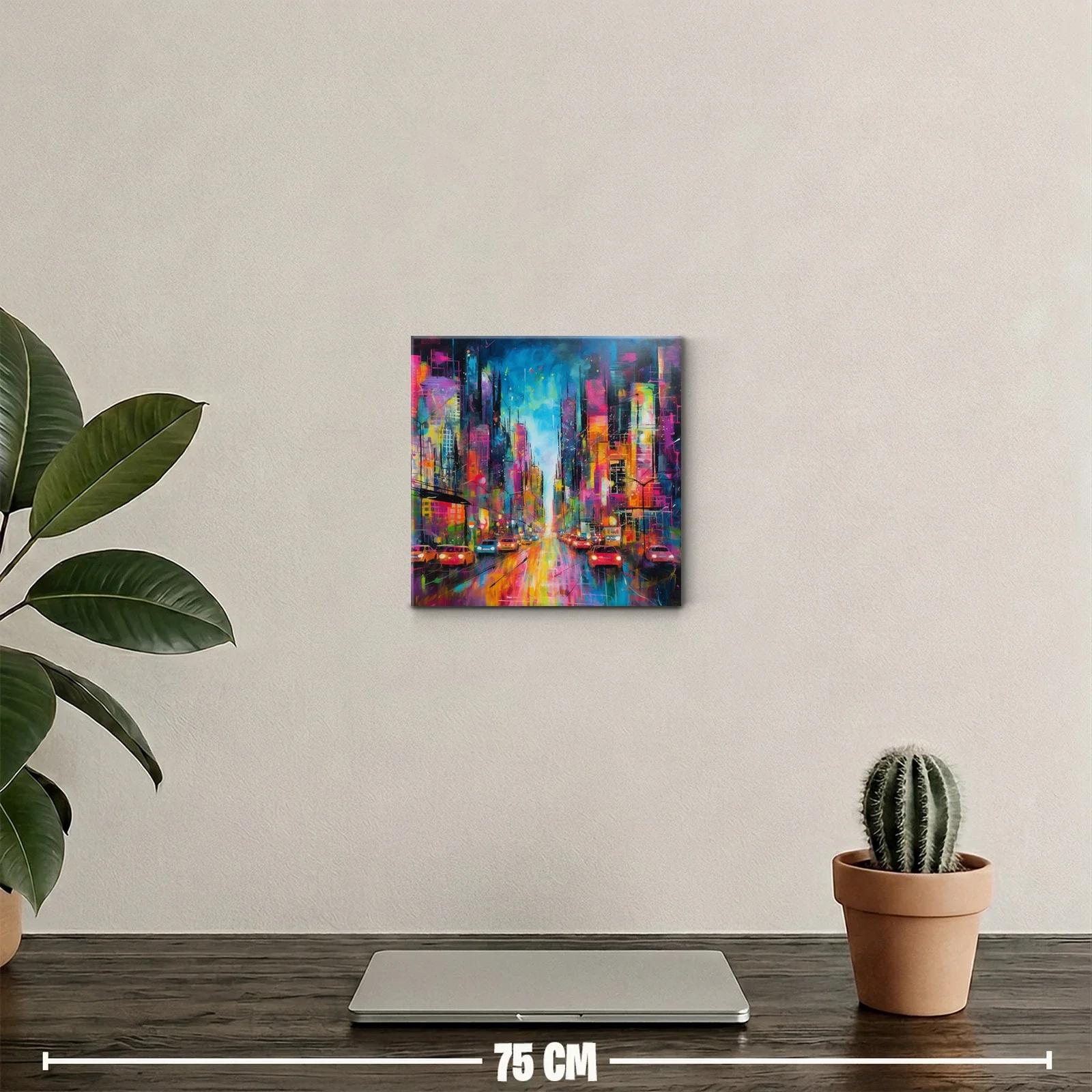 Ciudad vibrante llena de luces y movimiento urbano — miniatura 2
