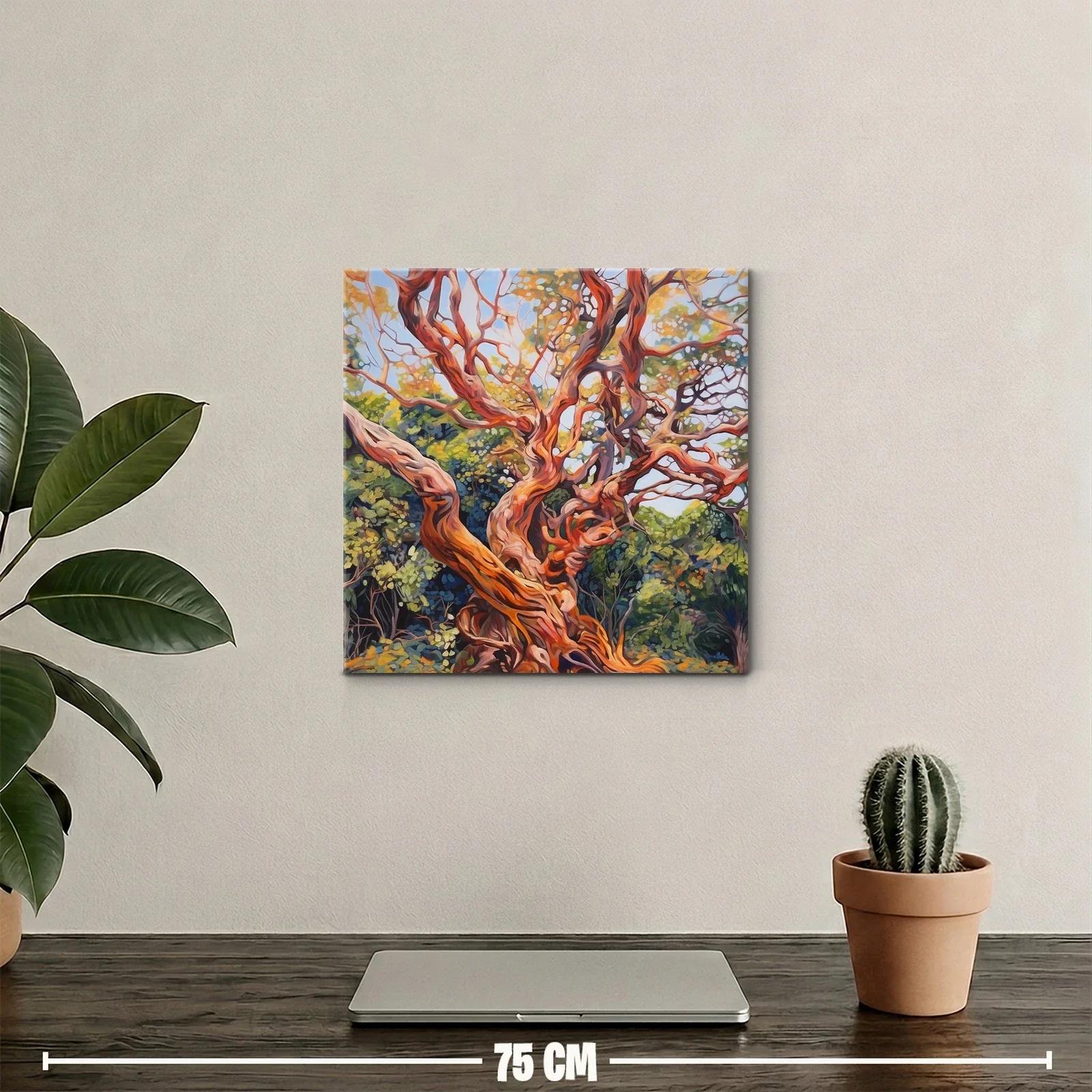 Árbol retorcido en tonos cálidos y naturaleza viva — miniatura 2