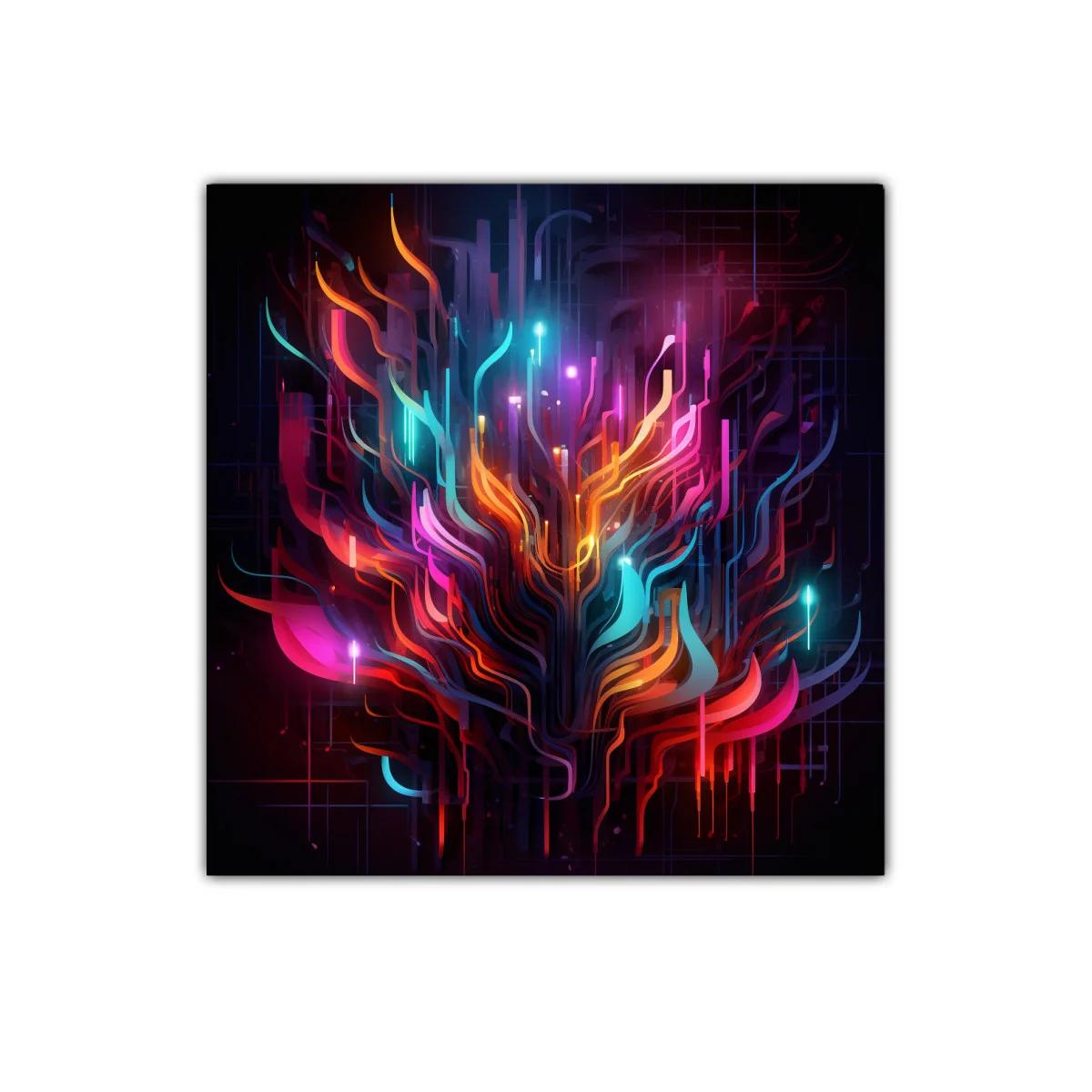 Composición Abstracta en Explosión de Colores Vibrantes — imagen principal