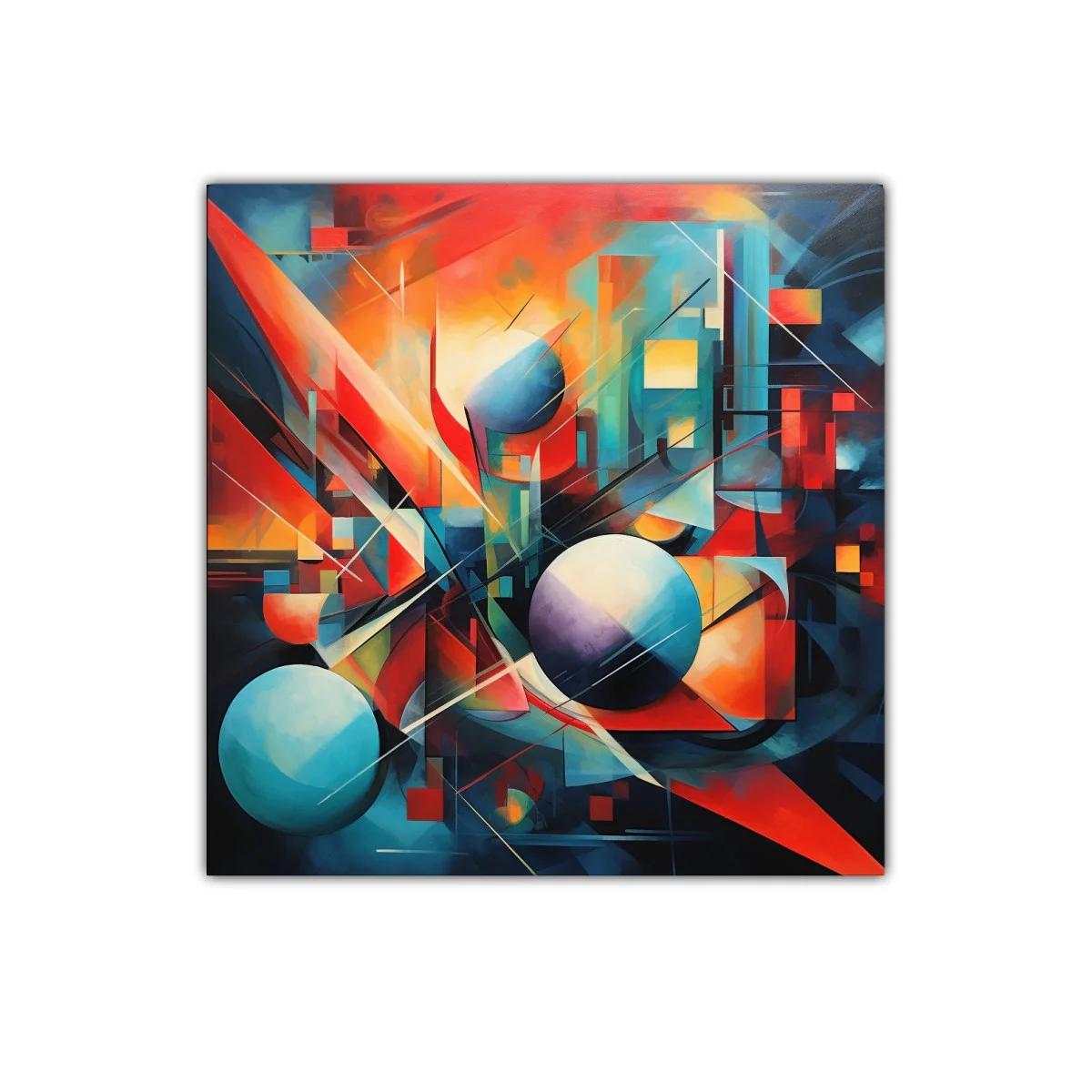 Cuadro abstracto con formas geométricas y colores vivos — imagen principal