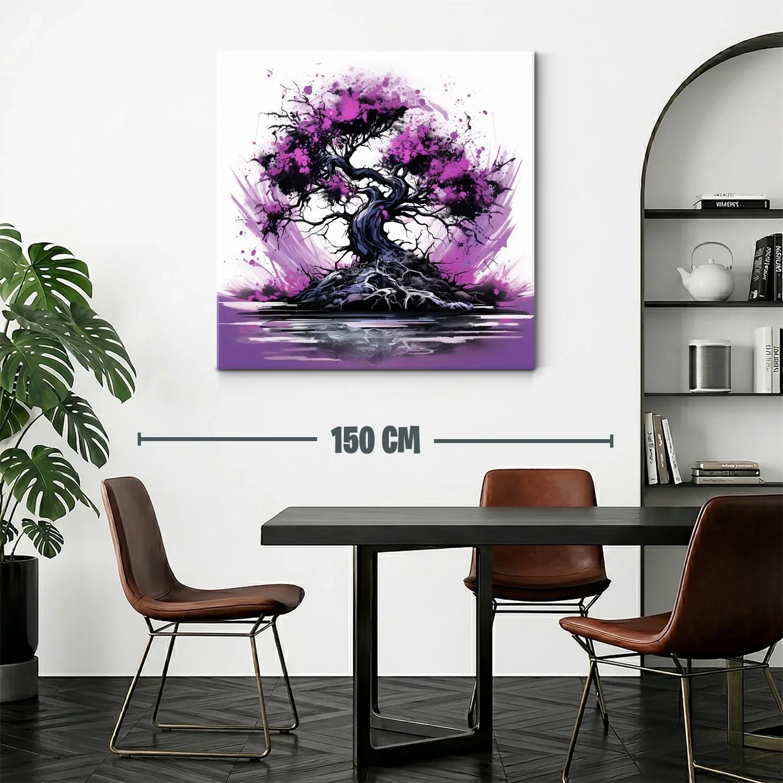 Árbol mágico en tonos morados y negros vibrantes — miniatura 2