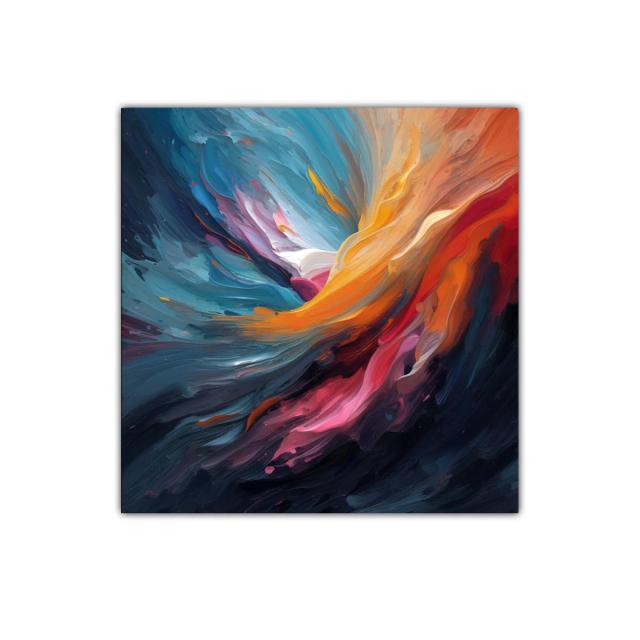 Cuadro abstracción de vibrantes colores en movimiento