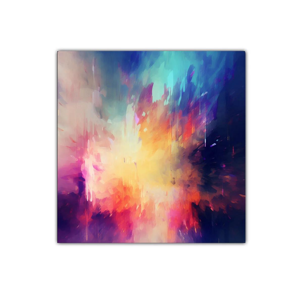 Cuadro decorativo con explosión vibrante de colores intensos
