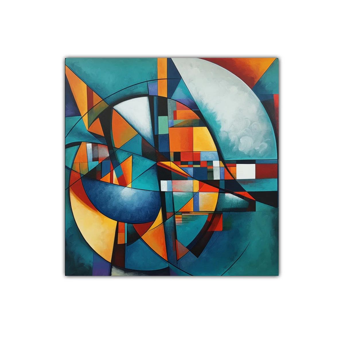 Cuadro abstracto con formas geométricas y vivos colores — imagen principal