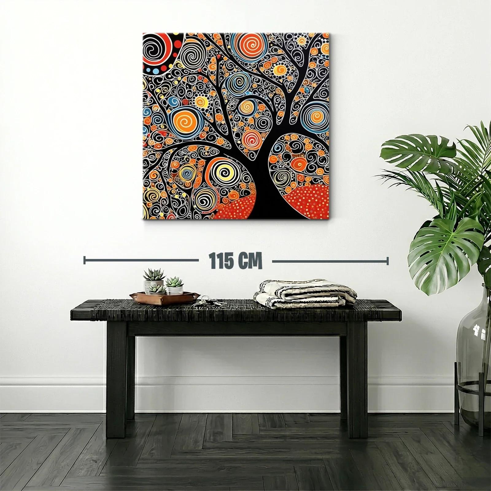 Árbol de espirales con vibrantes tonos otoñales — miniatura 2